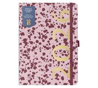 Busy B 2026 Weekly Diary A5 Planner with Burgundy Spray Cover - Daily Life Organiser, Jan-Dec - Pockets, Stickers & Notes Pages - Clever Design for Work, Home & School Planning