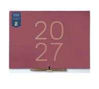 Busy B 2027 A3 Wall Calendar - Burgundy - Pen, Notes & Hanging Hook