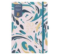Busy B 2027 A5 Day-a-Page Diary - Pink Marble - Gold Foil
