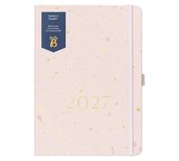 Busy B 2027 A5 Family Diary - 5 Schedules - Pink Spray & Gold Foil