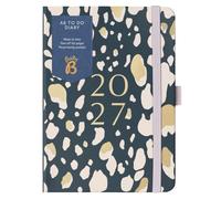 Busy B 2027 A6 Weekly Planner Diary - Charcoal Animal Spot Fabric