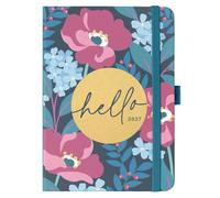 Busy B 2027 A6 Weekly Planner Diary - Charcoal Floral - 3 Pockets
