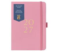 Busy B 2027 A6 Weekly Planner Diary - Pink - 3 Pockets & Year Planner