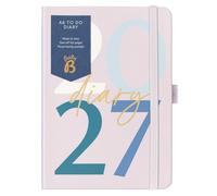 Busy B 2027 A6 Weekly Planner Diary - Pink Graphic - 3 Pockets