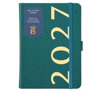Busy B 2027 A6 Weekly Planner Diary - Teal Deboss Faux Leather
