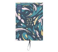 Busy B 2027 Couples Wall Calendar - Charcoal Marble - Slim Dual Schedule