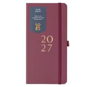 Busy B 2027 Slim Weekly Planner Diary - Burgundy - Storage Pocket