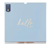 Busy B 2027 Weekly Family Wall Calendar - Powder Blue - Pen, Lists & Pocket