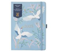Busy B A5 2025 Diary - Busy Life Weekly Planner Journal - Life Diary for Students, Teachers, Work & More with Dual Schedules, Year Calendar, Pen Pockets & Elastic Closure Band - Birds Planner