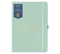 Busy B A5 2027 Diary - Dual Schedule Weekly Planner - Sage Faux Leather