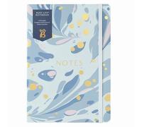 Busy B A5 Busy Life Notebook - Blue Marble Cover - Perfect for Students, Teachers, Work & More with Lined Pages, Undated Month Planners, Stickers, Storage Pocket & Elastic Closure