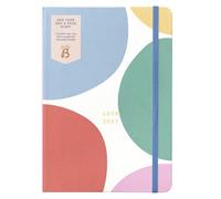 Busy B A5 Day- A-Page Diary - Mid-Year Academic Planner - Aug '26 - Aug '27 - Multi Spot Print Journal Cover - Diary with Day a Page Planner, Pen Loop, Notes, Timetables Year Planner & Elastic Closure