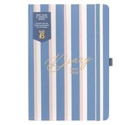 Busy B Mid Year 17 Month A5 Week to View 2025-2026 Diary with Pocket - Stripe Design, none