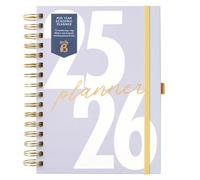 Busy B A5 Diary - Mid-Year Academic Planner - Aug 25 - Aug 26 - Lavender Journal - Week to View Academic Planner with Monthly Planners, Storage Pocket, Stickers, Space for Notes, Timetables & Goals