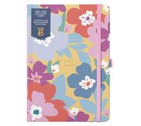 Busy B A5 Diary - Mid-Year Academic Planner - Aug '26 - Aug '27 - Floral Journal Cover - Weekly Planner with To-Do Lists, Notes, Week-to-View, 3 Pockets, Year Planner & Elastic Closure