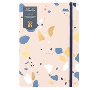 Busy B A5 Notebook in Pink Terrazzo with Lined Pages, Undated Month Planners, Stickers and Pocket