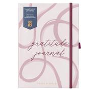 Busy B A5 Undated Gratitude Journal - Space for Daily Intentions, Weekly Reflections To Inspire Mindful Moments - With Notes, Storage Pocket & Stickers - Pink Ribbon Design