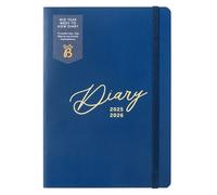 Busy B A5 Week-to-View Diary - Mid-Year Academic Planner- Aug '25 - Aug '26 - Navy Journal Cover - Weekly Layout opposite a Notes Page, Goals, Expenses, Pen Loop & Elastic Closure