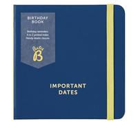 Busy B Birthday Log Book - Navy Cover - Small & Compact Design, Birthday Reminders, Ordered by Month for Easy Reference, Space for Multiple Birthdays Per Date & Elastic Closure Band