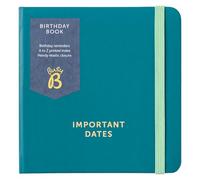 Busy B Birthday Log Book - Pine Cover - Small & Compact Design, Birthday Reminders, Ordered by Month for Easy Reference, Space for Multiple Birthdays Per Date & Elastic Closure Band