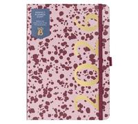 Busy B 2026 Weekly Diary A5 Planner with Burgundy Spray Cover - Daily Life Organiser, Jan-Dec - Pockets, Stickers & Notes Pages - Clever Design for Work, Home & School Planning