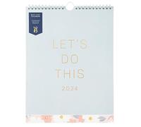 Busy B Busy Life Calendar January to December 2024 - Blue - Monthly Calendar with Pockets and To Do's