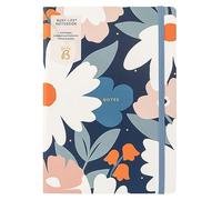 Busy B Busy Life Notebook - A5 Navy Daisy - A5 Notebook with Stickers and Monthly Planner
