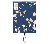 Busy B Couples Wall Calendar January to December 2024 - Terrazzo - Slim Year Planner for Two with Columns, Monthly Pockets & Stickers
