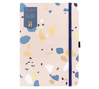 Busy B Day A Page Diary January to December 2024 - A5 Terrazzo - Daily Planner with Lined Pages, Notes and Year Planner