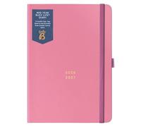 Busy B Diary - A5 Mid-Year Academic Diary - Busy Life Weekly Journal - Aug '26 - Aug '27 - Bright Pink Cover - Life Planner with Dual Schedules, Year Calendar, Pen Loop, Pockets & Elastic Closure