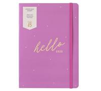 Busy B Everyday A5 Weekly Planner Diary 2025 - Compact Diary for Students, Teachers & Work with a Week-to-View Layout, Useful Planners, Notes Pages & Elastic Closure Band - Fuchsia Planner Jan-Dec