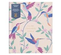Busy B Large Address Book - Birds - All your Favourite Peoples' Addresses in the One Place - A-Z Tabs, Room to Log 412 Addresses, 30 Address Change Stickers & Handy Storage Pocket - 20 x 17cm