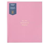 Busy B Large Address Book - Fuchsia Vegan Leather - All your Favourite Peoples' Addresses in the One Place - A-Z Tabs, Room to Log 412 Addresses, 30 Address Change Stickers & Pocket - 20 x 17cm