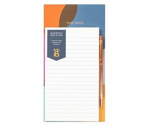 Busy B Magnetic Pad & Pen in Spot with 70 Tear-off Sheets, Magnetic Pad and Pen and Lined Lists