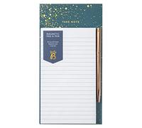 Busy B Magnetic Pad & Pen - Pine - 70 lined tear-off list sheets with magnet and pen