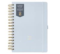 Busy B Mid Year 17 Month Busy Life Planner August 2024 - December 2025. Cloud A5 Week to View Planner with Dual Schedules, Pocket and Shopping Lists