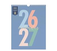 Busy B Mid-Year Calendar - Academic Everyday Planner - Aug '26 - Aug '27 - Multi Graphic - Wall Planner Calendar for Busy People with Month-to-View, To Do’s, Notes, Stickers & Pocket - 29.5 x 22cm