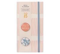 Busy B Pink Stripe Meal Planner - Weekly Tear-Off Meal Planner, Shopping Lists, Storage Pocket, Elastic Closure, Pen Loop and Two Magnets - FSC® Certified