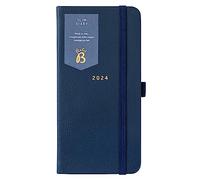 Busy B Slim Diary January to December 2024 - Navy - Faux Leather Week to View Slim Planner with Notes