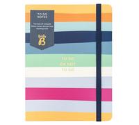Busy B To Do Notes - Stripe with Two tear-off notepads, Elastic Closure and Pen Loop