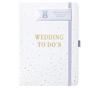 Busy B Wedding To Do Book - A5 size white & gold wedding organiser, One Size