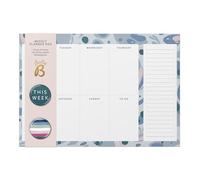 Busy B Weekly Planner Pad Blue Marble - Mon- Sun Week-to-View Planner with 52 Tear-Off Sheets, Two Handy Magnets, Perforated Lists & Space for Notes. Perfect for Staying on Track of Plans & Reminders