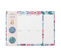 Busy B Weekly Planner Pad - Cloud Blue Floral - 52 Sheets & Magnets