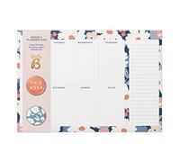 Busy B Weekly Planner Pad - Floral Design - Week-to-View Planner with 52 Tear-Off Sheets, Two Handy Magnets, Perforated Lists & Space for Notes - Perfect for Staying on Track of Plans & Reminders