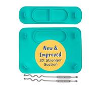 BUSY BABY Silicone Placemat Bundle - 1-Original Placement & 1-Mini Mat with 6 Multipurpose Straps Included, Dishwasher Safe, Travel-Friendly, BPA Free, As Seen on Shark Tank (Spearmint)