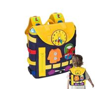 Busy Backpack For Toddler - 28x24x10cm montesori Felt Learning Bag, Preschool Educational Toy | Activity Backpack With Zippers Buttons Buckles Entertainment For Children Development Nursery School