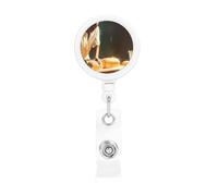 Busy Baker Retractable Badge Holder is Durable Sturdy Comes with A Lanyard for Office Hospital Staff Wearing