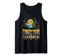 Busy Bee Bookkeeper Cute Accounting Pun Design Tank Top
