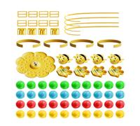 Busy Bee Game, Magnetic Bee Bean Picking & Tabletop Fishing Game For Children | Mini Hive Adjustable Headbands Board Picking Magnet Toy For Kids Adults Camping Travel Activities