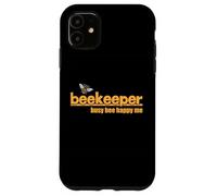 Busy Bee Happy Me Cute Beekeeper and Honeybee Case for iPhone 11